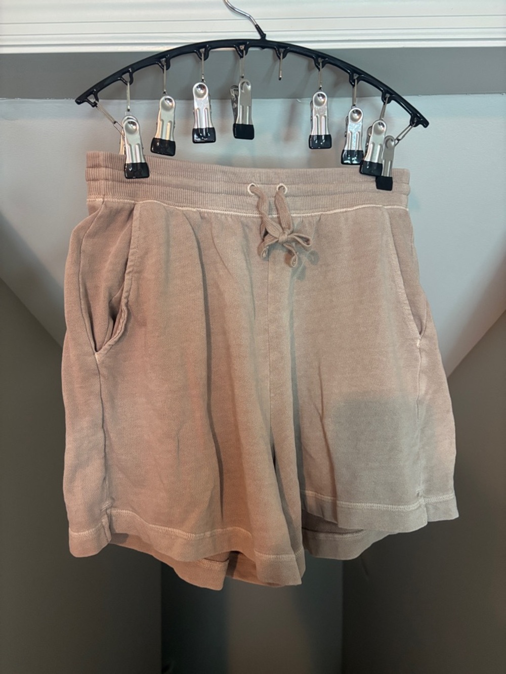 Old Navy  Drawstring Terry Shorts in Beige